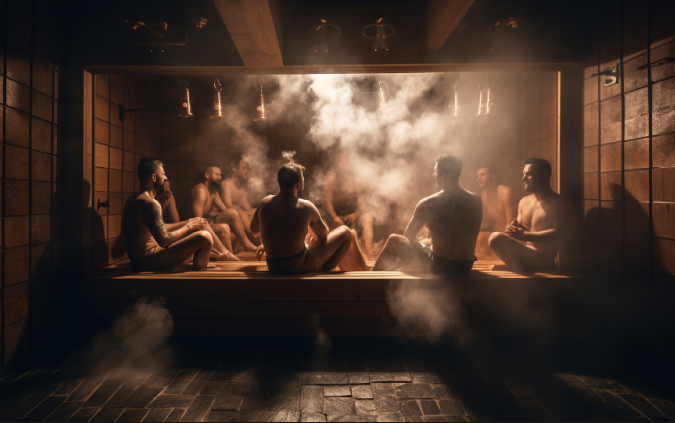 ljudi u sauni