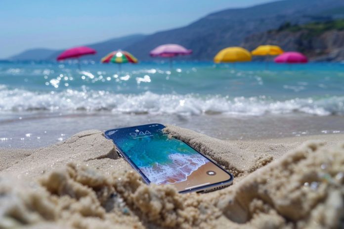 Internet u Grčkoj - telefon na plaži