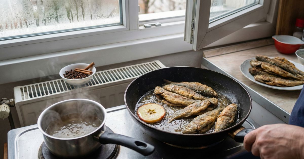 Pržite ribu u stanu? Trik sa sirćetom i jabukom koji "ubija" miris pre nego što se uvuče u zavese 1 rib